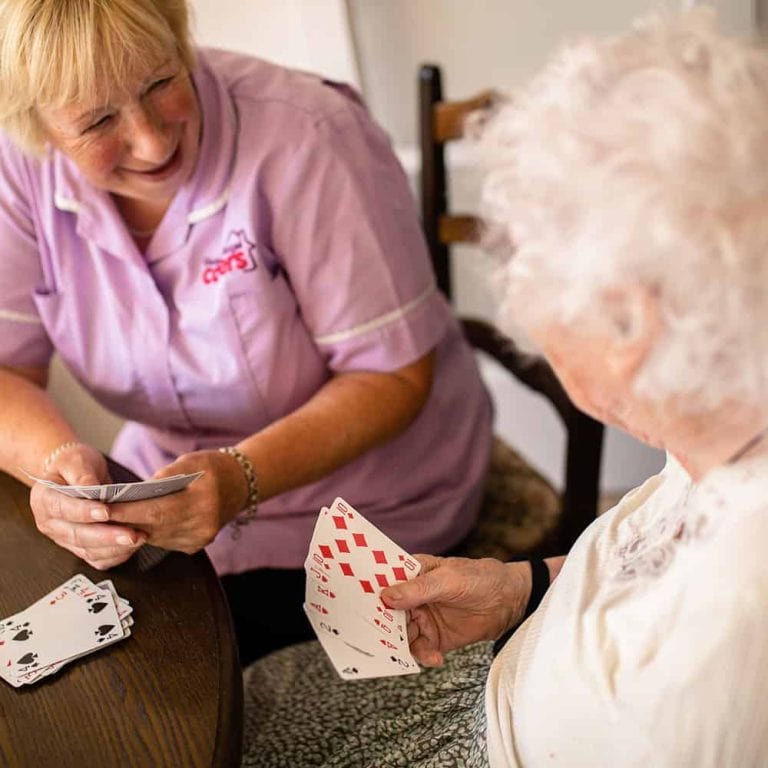 Home carer Bournemouth playing cards